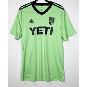 Adidas AeroReady Yeti Austin Soccer Jersey Green Sports Shirt Mens Size Large